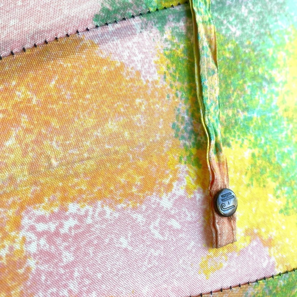 SOLD Vintage midcentury colorful spring pastel pagoda umbrella parasol - Picture 9 of 9